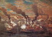 unknow artist The Great Naval Battle at Memphis Sweden oil painting reproduction